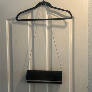 Elegant Black Clutch with Chain Strap